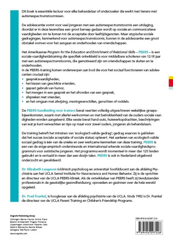 PEERS Handleiding voor trainers achterkant