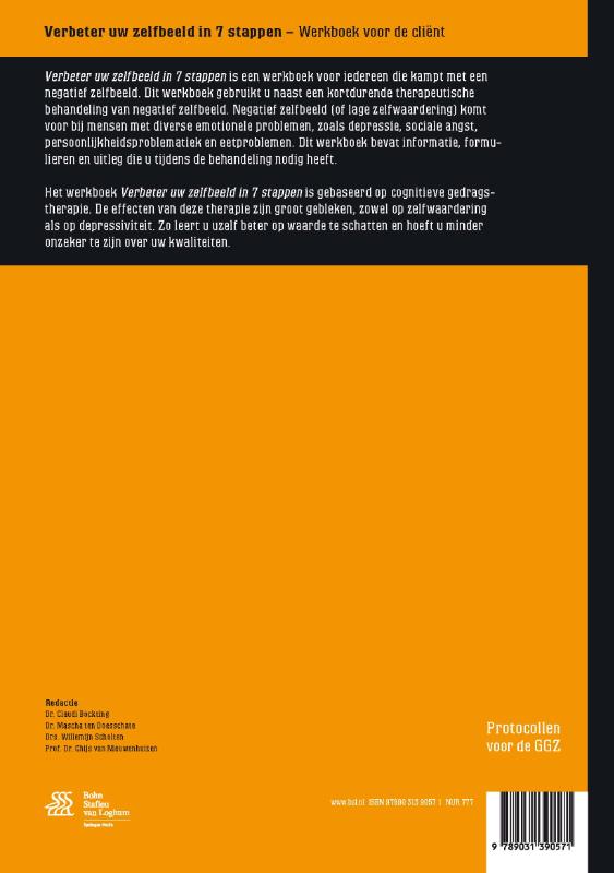 Verbeter uw zelfbeeld in 7 stappen / Protocollen voor de GGZ achterkant