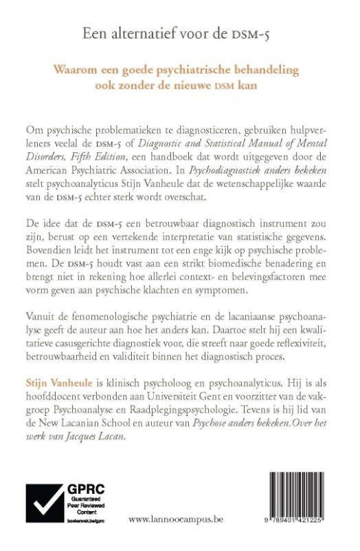 Psychodiagnostiek anders bekeken achterkant