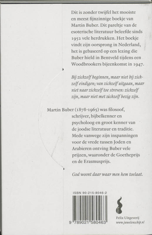 De weg van de mens achterkant