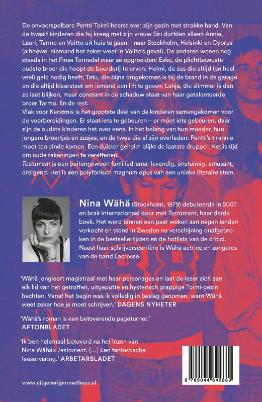 Testament achterkant