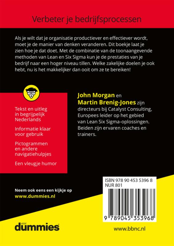 De kleine Lean Six Sigma voor dummies / Voor Dummies achterkant