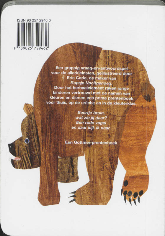 Beertje Bruin, wat zie jij daar? achterkant