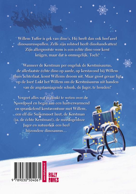 De Kerstmisaurus / De Kerstmisaurus achterkant