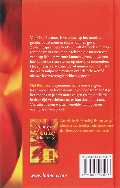 Zonnestralen van vriendschap achterkant