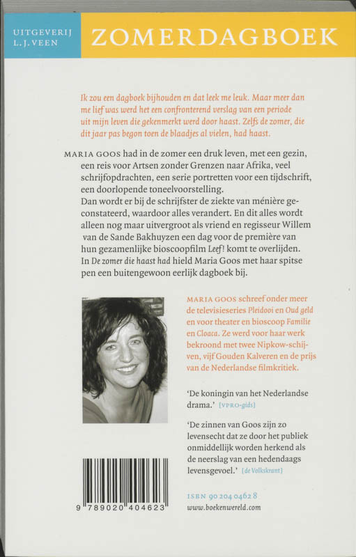 De zomer die haast had achterkant