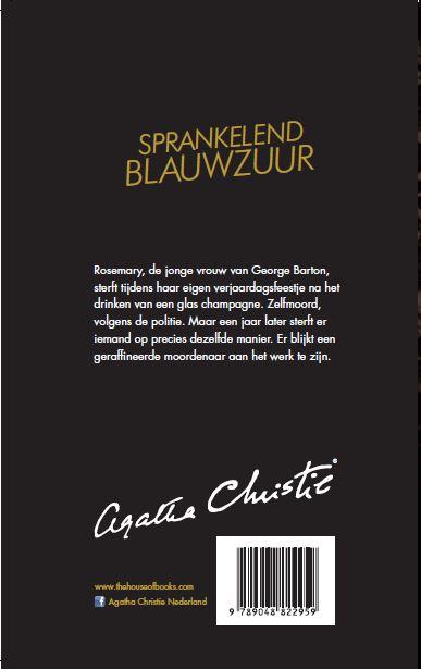 Sprankelend Blauwzuur / Agatha Christie achterkant