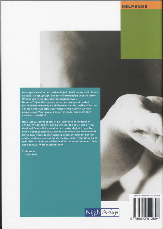 Kwaliteit en deskundigheid / 203 / Traject Welzijn achterkant