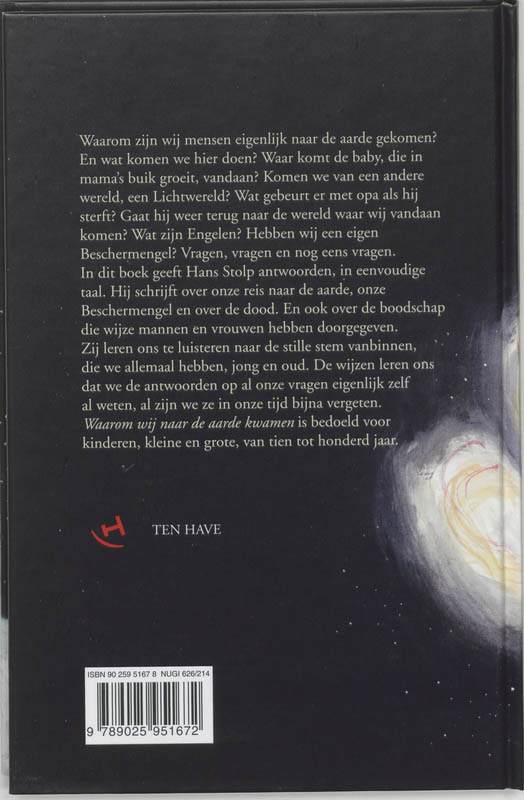 Waarom wij naar de aarde kwamen achterkant