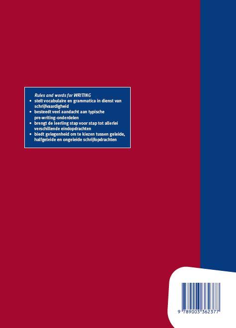 Rules and words for writing Havo/vwo Student's book achterkant