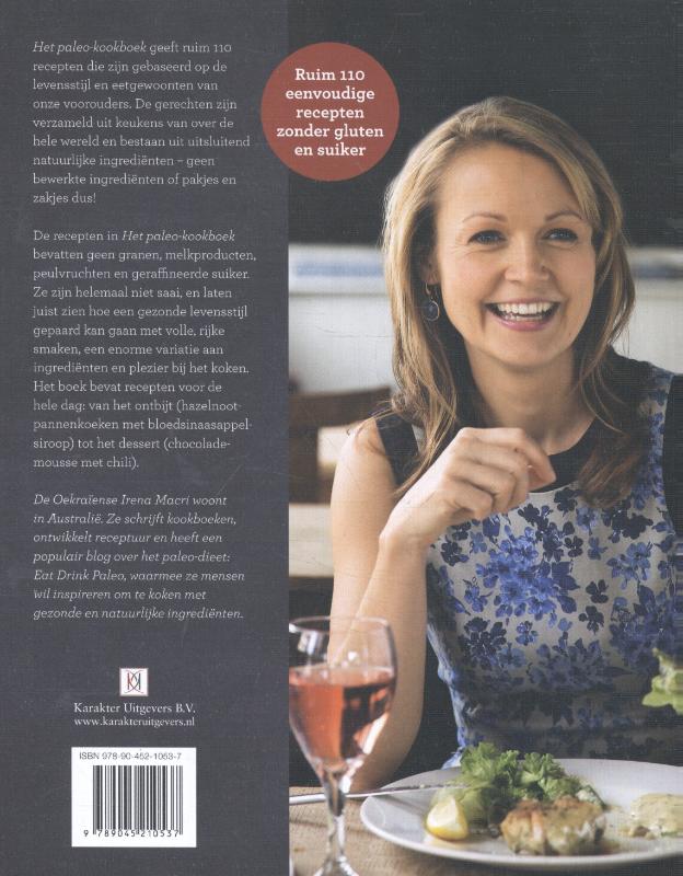 Het paleo-kookboek achterkant