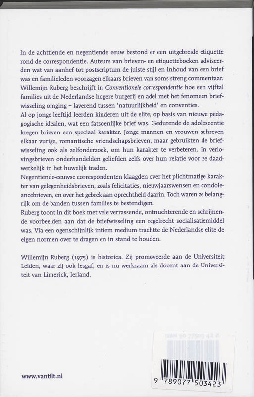 Conventionele correspondentie achterkant