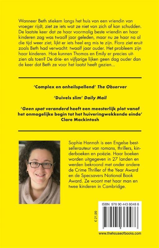 Geen spat veranderd achterkant