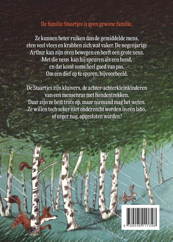 De neus van Arthur achterkant