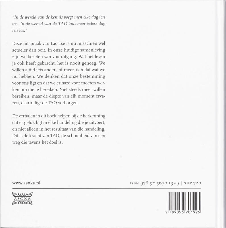 Het geluk van Tao / Dharma-geschenk achterkant