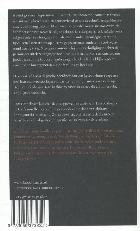 Wie was Hans boslowits? achterkant