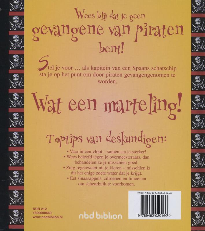 Wees blij dat je geen gevangene van piraten bent! achterkant