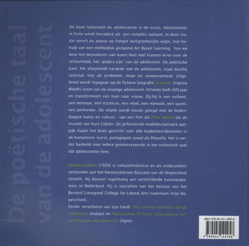 De poÃ«tische taal van de adolescent achterkant