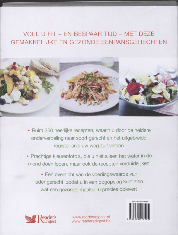 Gezonde eenpansgerechten achterkant