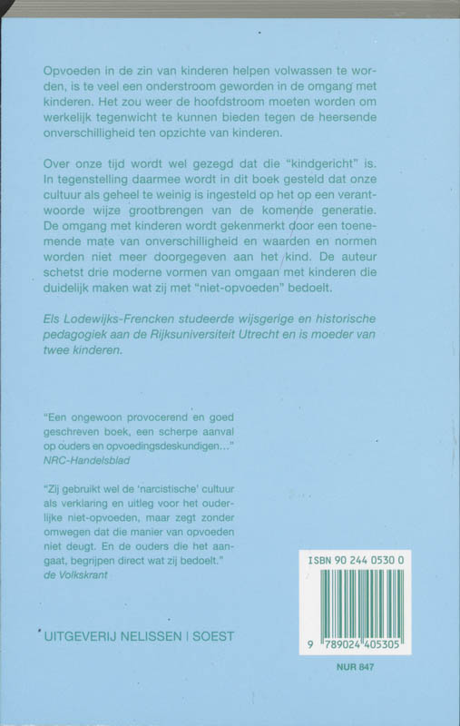 Op Opvoeding Aangewezen achterkant