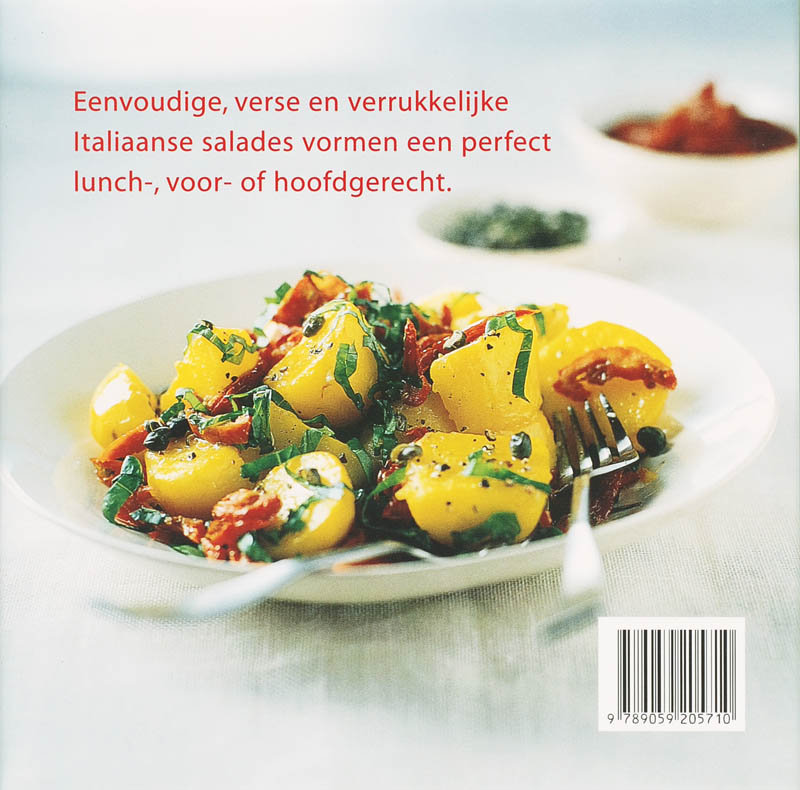 Italiaanse salades achterkant