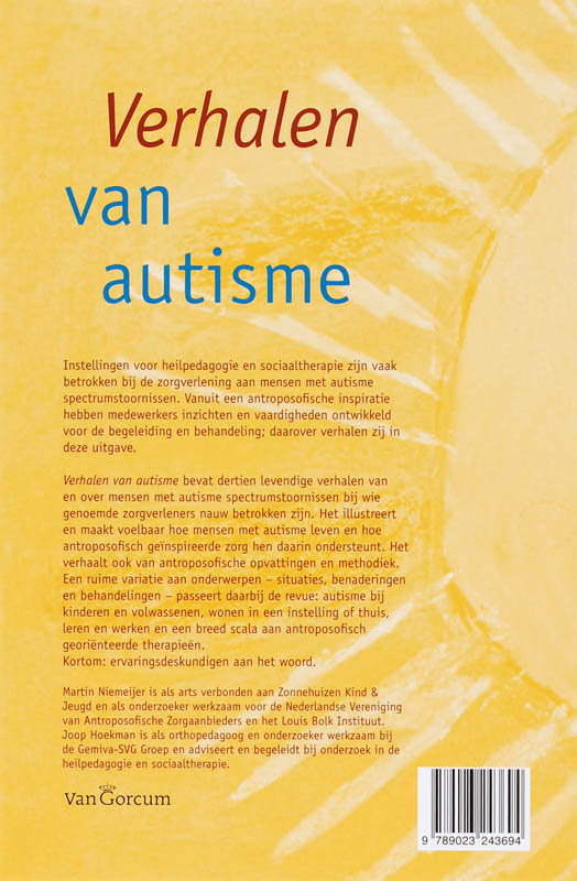 Verhalen van autisme achterkant