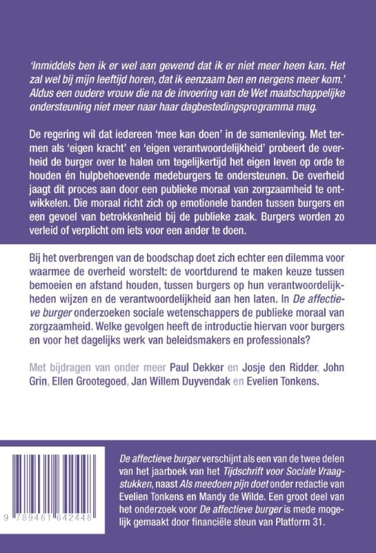 De affectieve burger achterkant