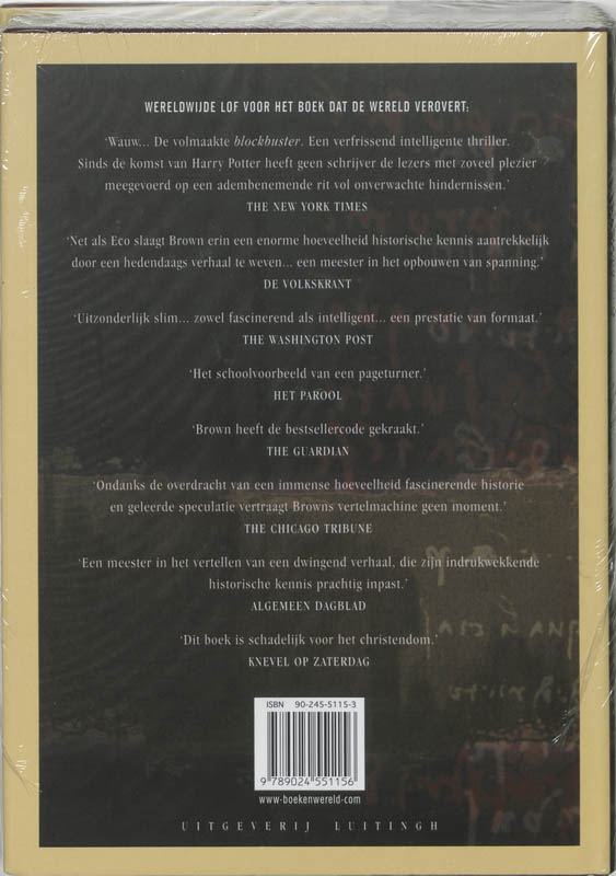 Da Vinci Code Luxe Geillustreerde Editie achterkant