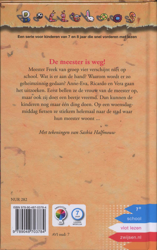 De meester is weg! / Bolleboos achterkant