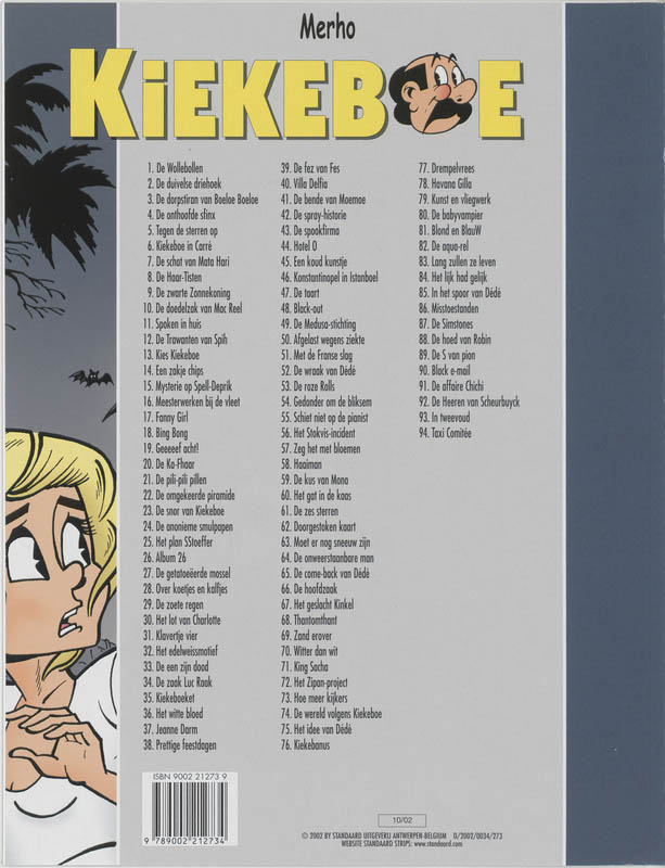 Kiekeboe 36 Het Witte Bloed achterkant