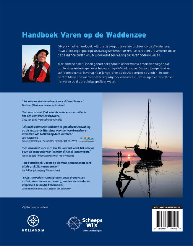 Handboek varen op de Waddenzee achterkant