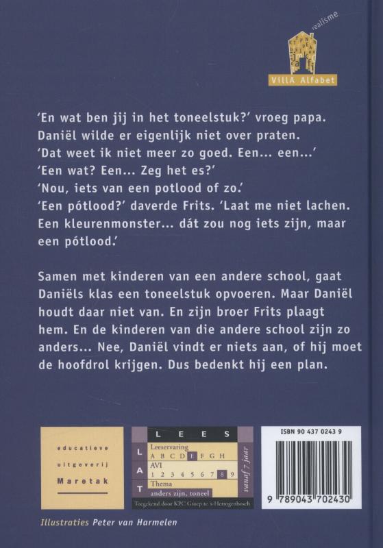 Monster en potlood / Villa Alfabet Oranje achterkant