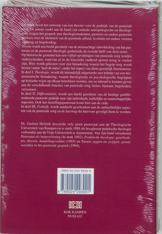 Handboek praktische theologie  -   Pastorale zorg achterkant