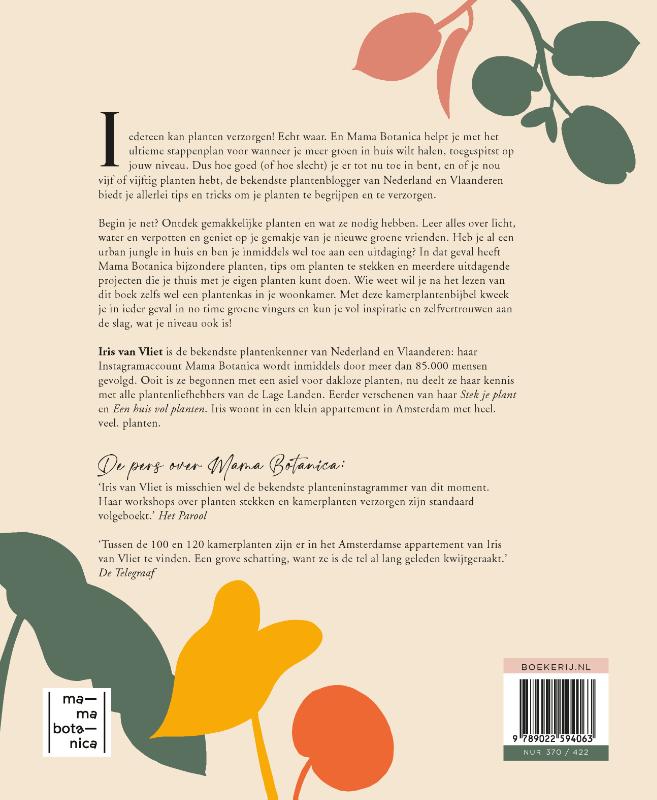 De kamerplantenbijbel van Mama Botanica achterkant
