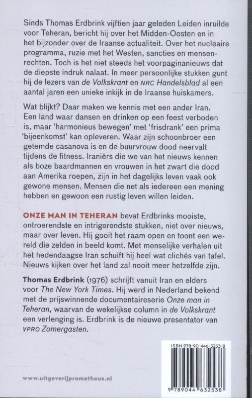 Onze man in Teheran achterkant