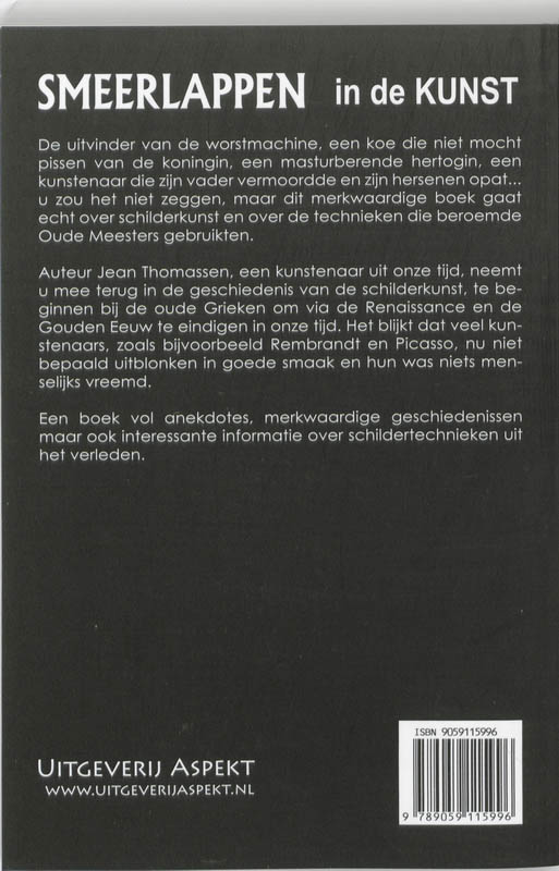 Smeerlappen in de kunst achterkant