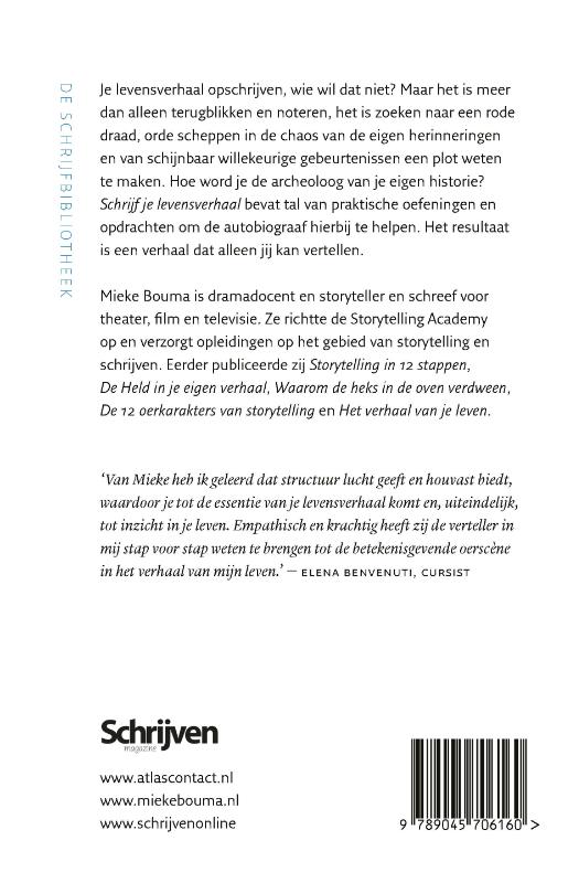 Schrijf je levensverhaal / De schrijfbibliotheek / 1 achterkant
