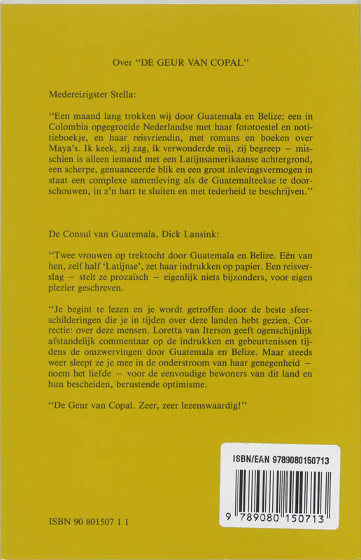 De geur van copal achterkant