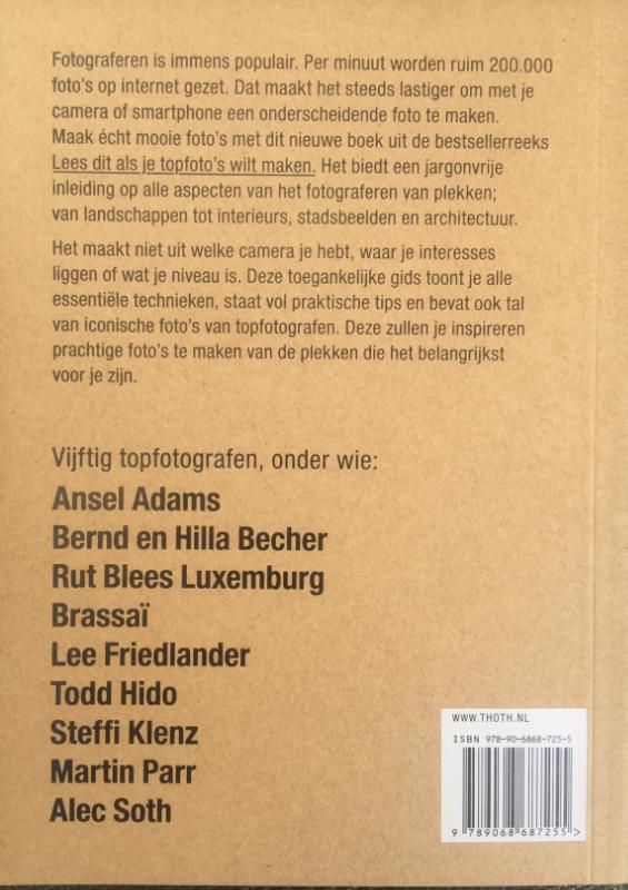 Lees dit als je topfoto's van plekken wilt maken / Lees dit achterkant