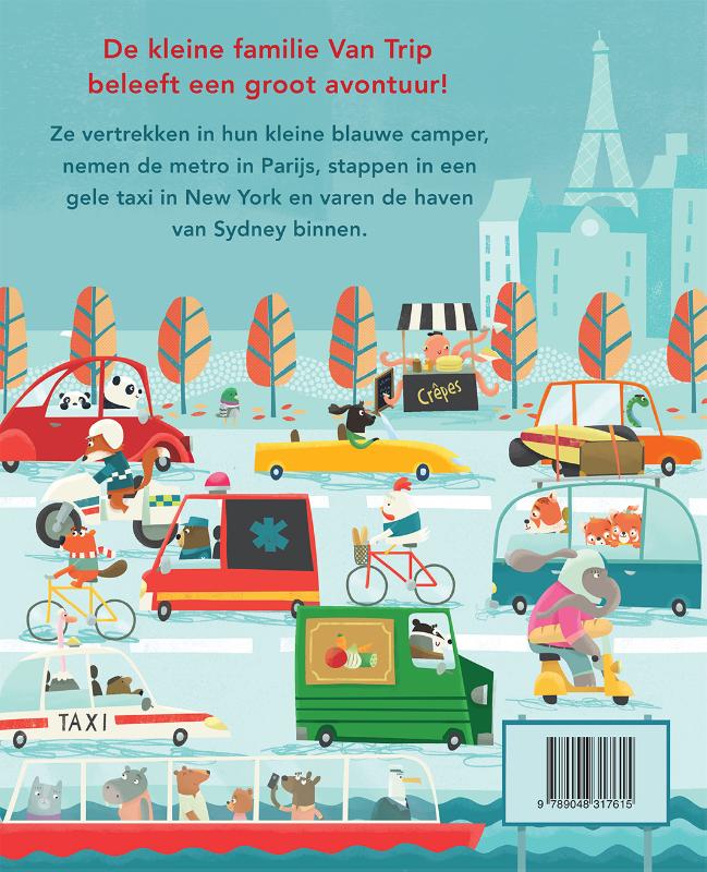 De wereld rond in elk voertuig achterkant