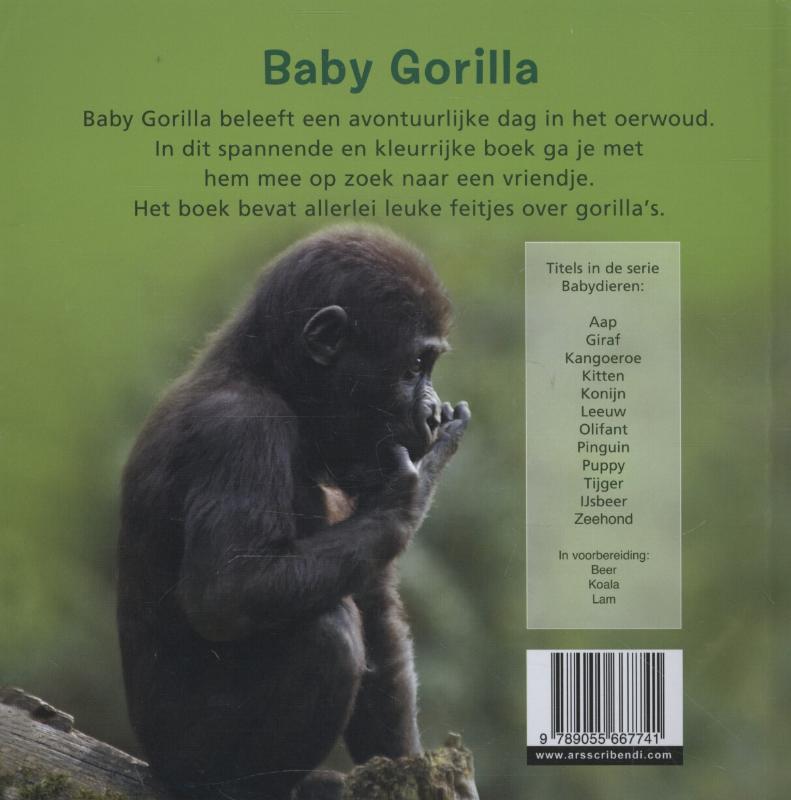 Gorilla / Babydieren achterkant
