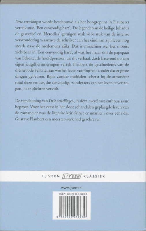 Drie vertellingen / L.J. Veen klassiek achterkant