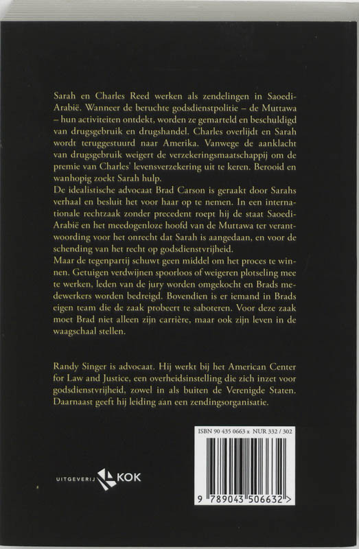 Het Vonnis achterkant