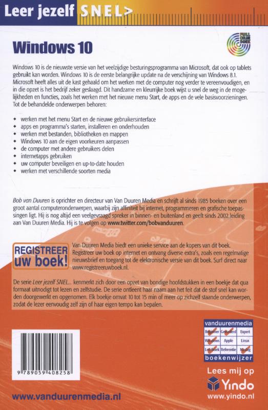 Leer jezelf SNEL...  -   Windows 10 achterkant