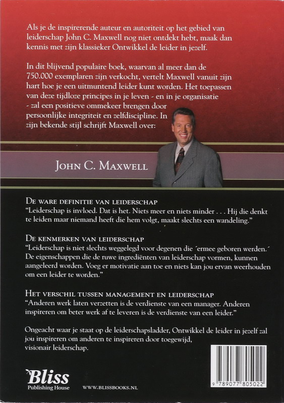 Ontwikkel de Leider in Jezelf achterkant