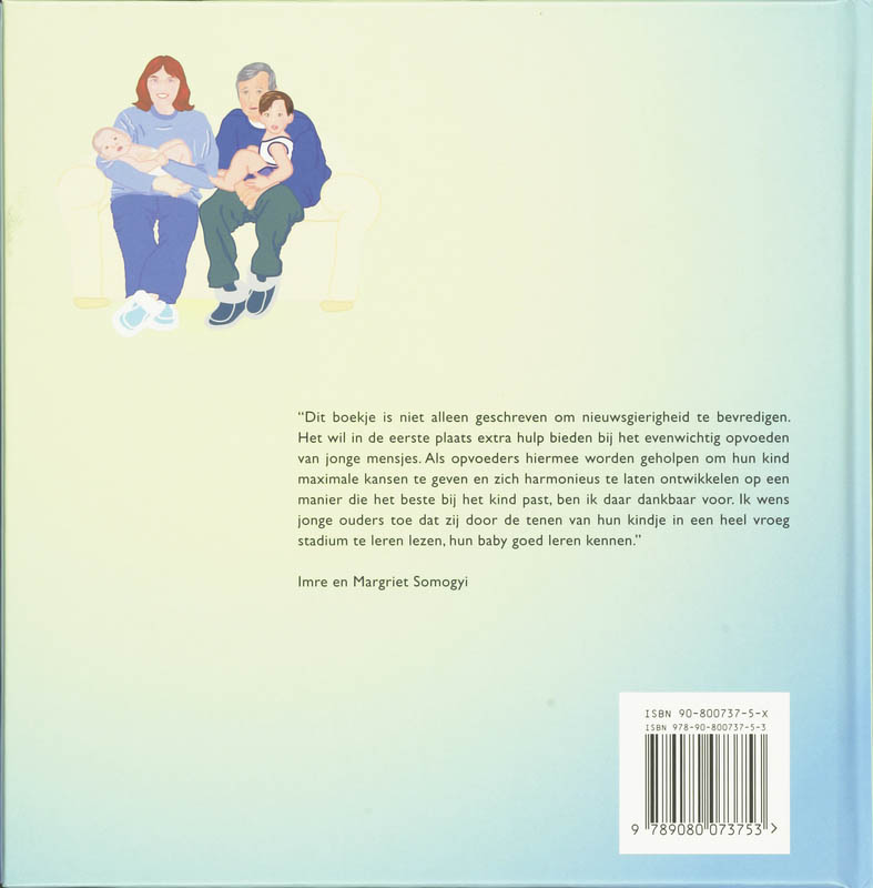 Babyteentjes lezen achterkant