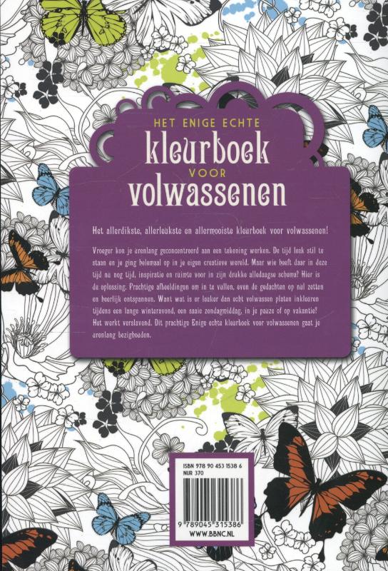 Het enige echte kleurboek voor volwassenen achterkant