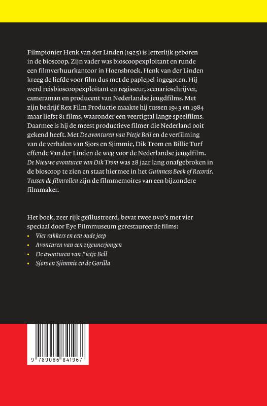 Tussen de filmrollen achterkant