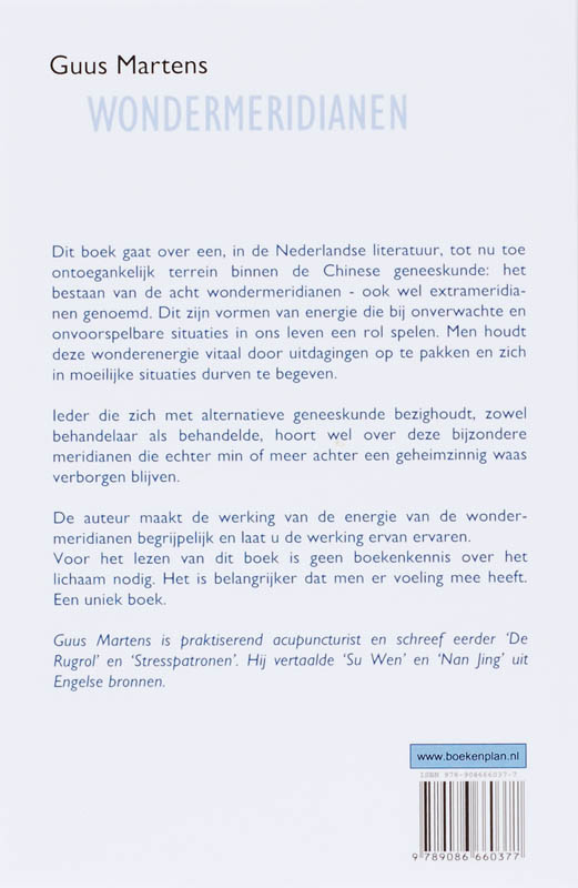 Wondermeridianen achterkant