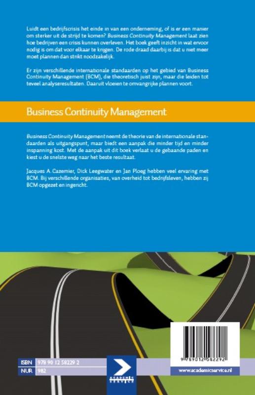 Business Continuity Management achterkant